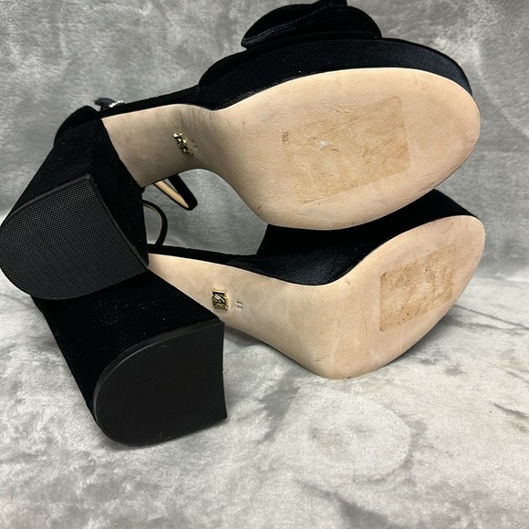 Badgley Mischka Zoelle Ankle Strap Bow Platform High Heel Sandals Size 11 - Picture 7 of 8